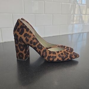 1. State Leopard Print Block Heel Pumps